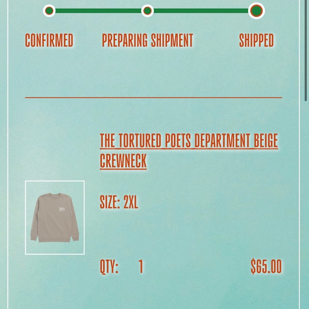 Taylor Swift Beige TTPD